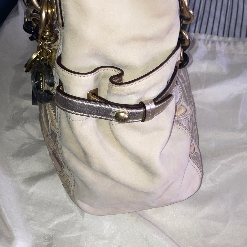 Coach Peyton Leather Mosiac Shoulder Bag - Picture 12 of 12